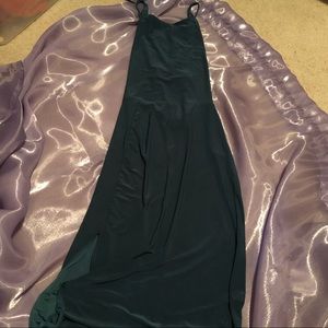 *ONLY WORN ONCE* Teal backless maxi dress